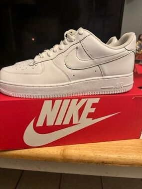 Nike White Low-Top Leather Sneakers